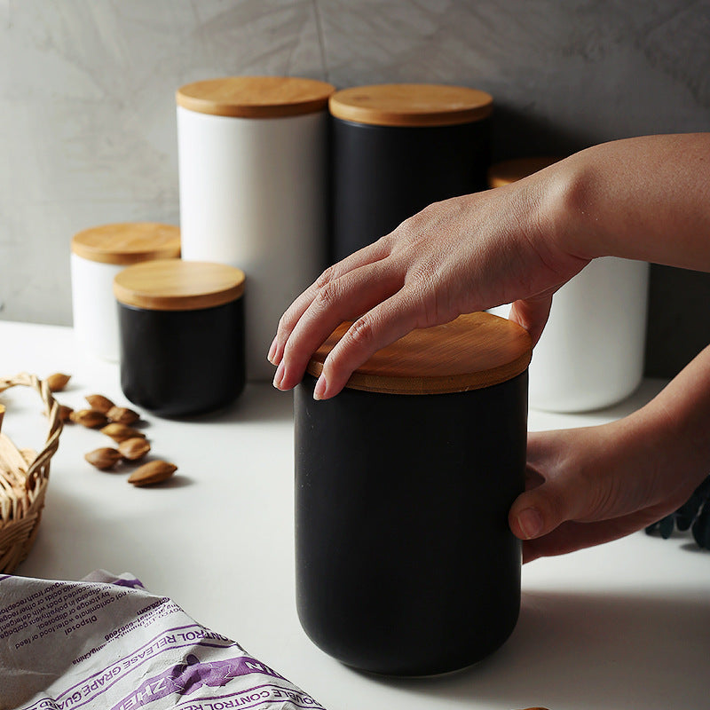 Premium Ceramic Sealed Storage Jar - Airtight & Elegant Food Storage Solution for Kitchen, Pantry, & Countertop