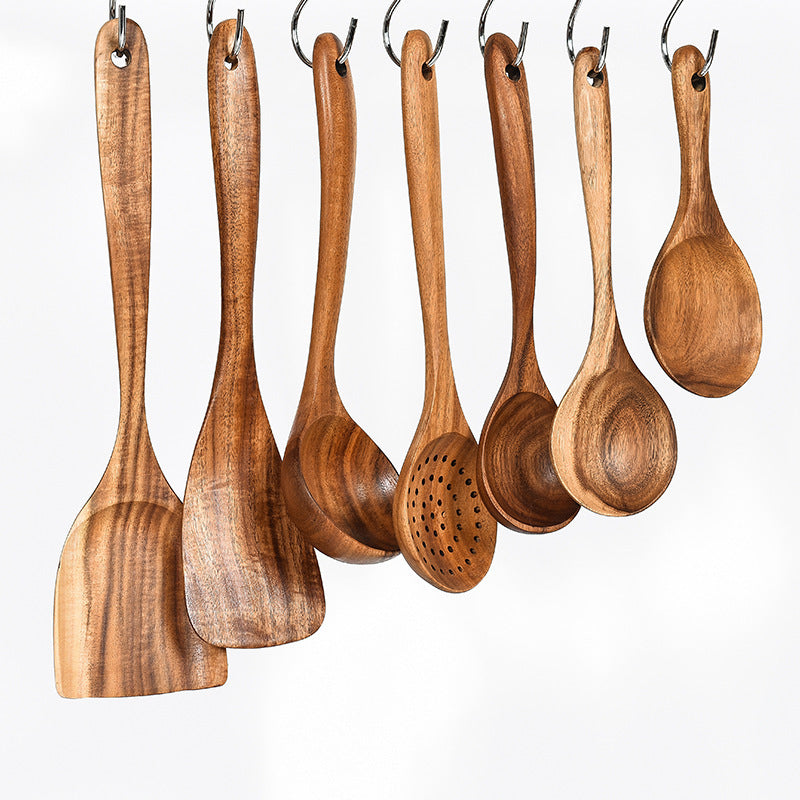 Teak Wood Kitchen Utensil Variety Pack: Elevate Your Culinary Experience