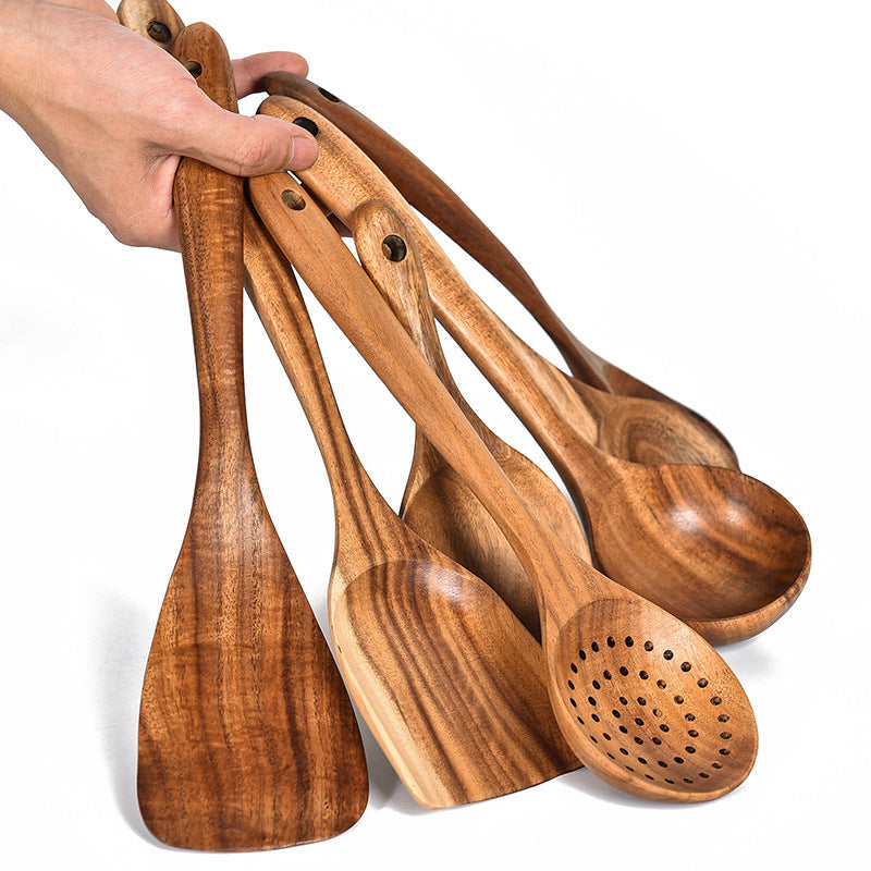 Teak Wood Kitchen Utensil Variety Pack: Elevate Your Culinary Experience