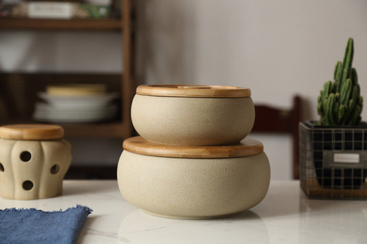 Elegant Pottery Grain & Food Storage Jars: A Rustic Charm for Your Kitchen