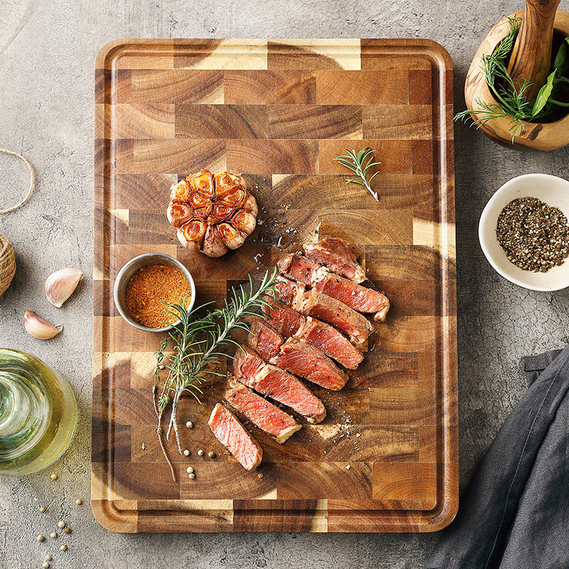 Lipin Wooden Cutting Board - Seamless Spliged Acacia Mangium Masterpiece for Effortless Food Prep