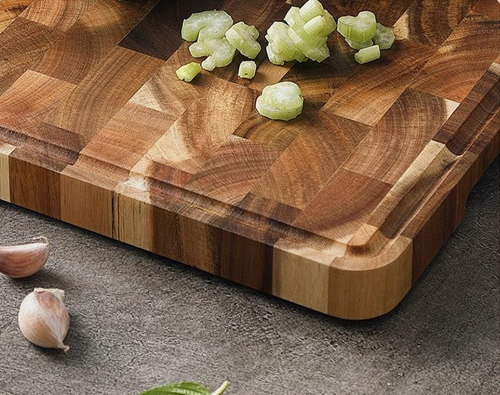 Lipin Wooden Cutting Board - Seamless Spliged Acacia Mangium Masterpiece for Effortless Food Prep