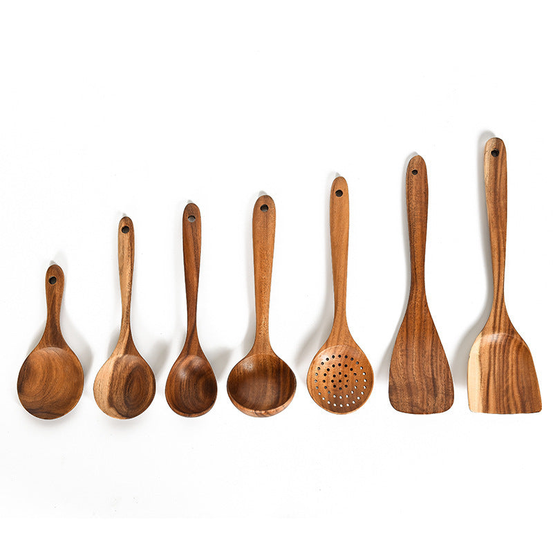 Teak Wood Kitchen Utensil Variety Pack: Elevate Your Culinary Experience