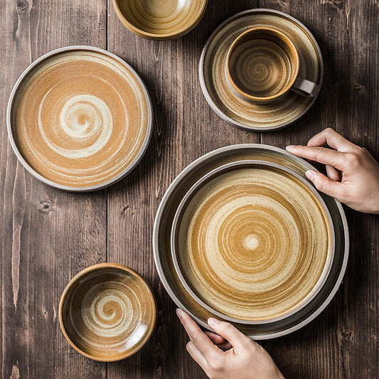 Japanese Style Retro Ceramic Tableware - Perfect for Serving & Decorating