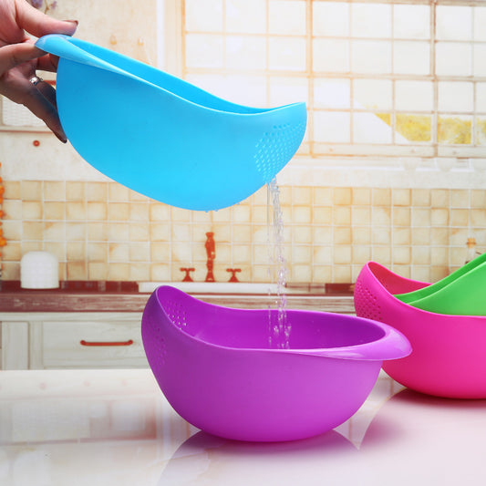 Colorful Rice Sieve for Drainage: A Stylish Kitchen Essential for Rinsing and Draining