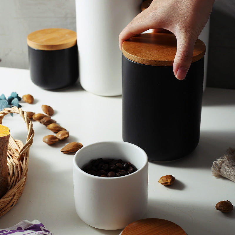 Premium Ceramic Sealed Storage Jar - Airtight & Elegant Food Storage Solution for Kitchen, Pantry, & Countertop