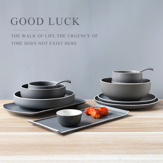 Modern Elegance: Gray Ceramic Tableware Collection for the Sophisticated Table