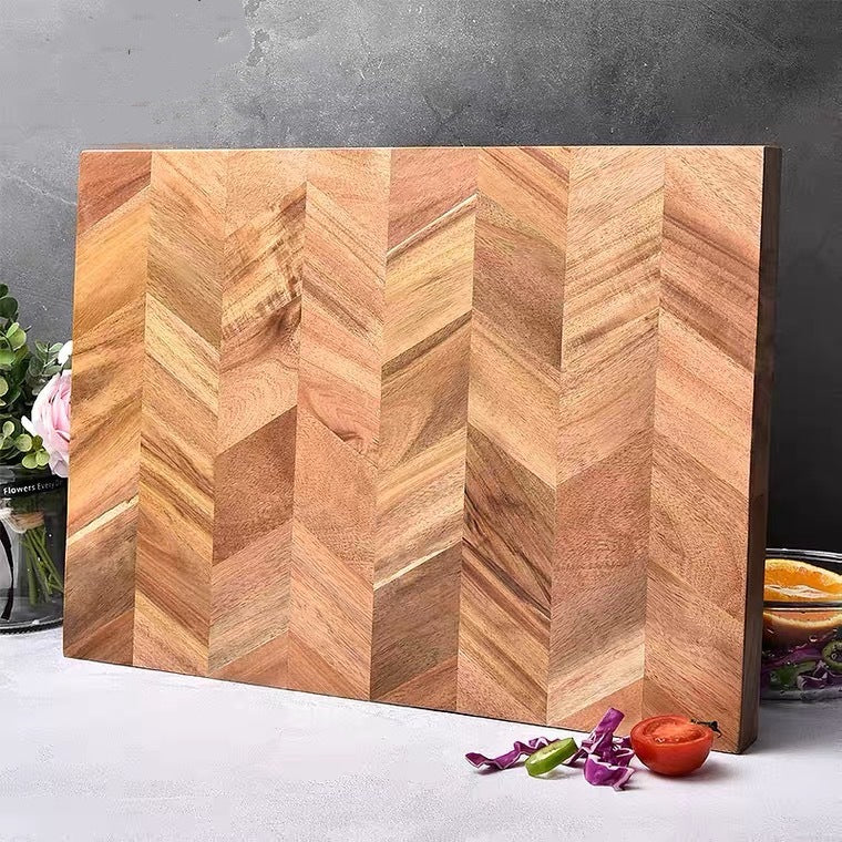 Nordic Style Large Acacia Wood Chopping Board - Perfect for Serving & Cutting