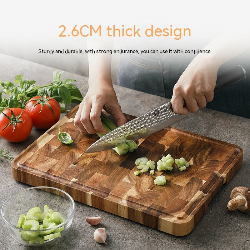 Lipin Wooden Cutting Board - Seamless Spliged Acacia Mangium Masterpiece for Effortless Food Prep