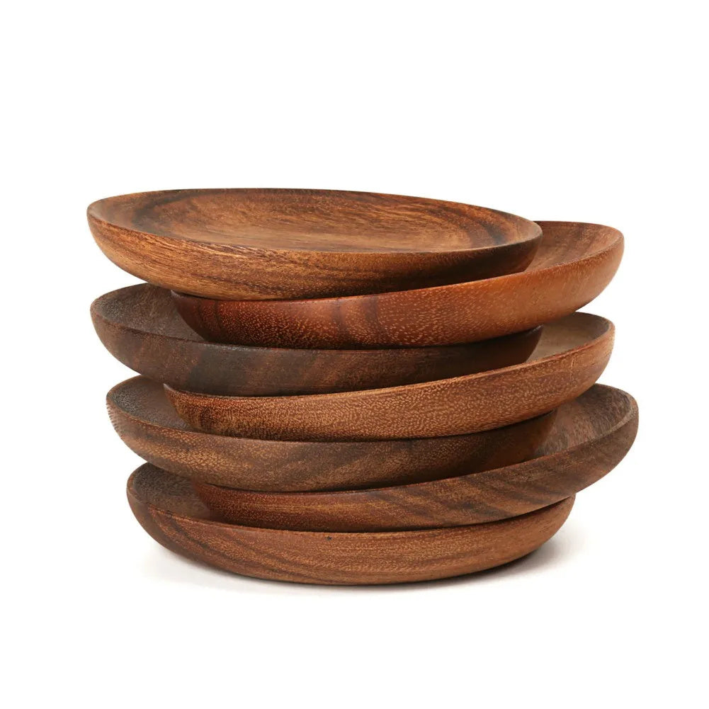 Modern & Elegant Wooden Mango Acacia Serving Plates for Kitchen and Dining