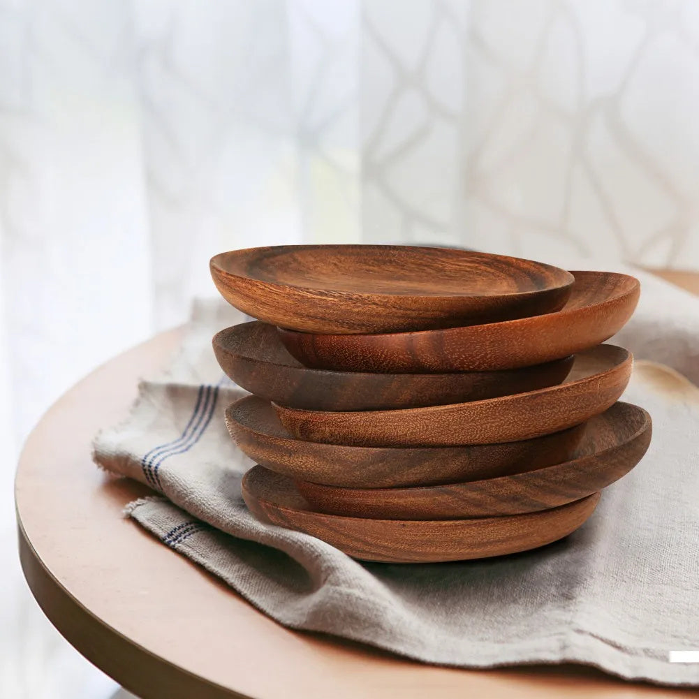 Modern & Elegant Wooden Mango Acacia Serving Plates for Kitchen and Dining