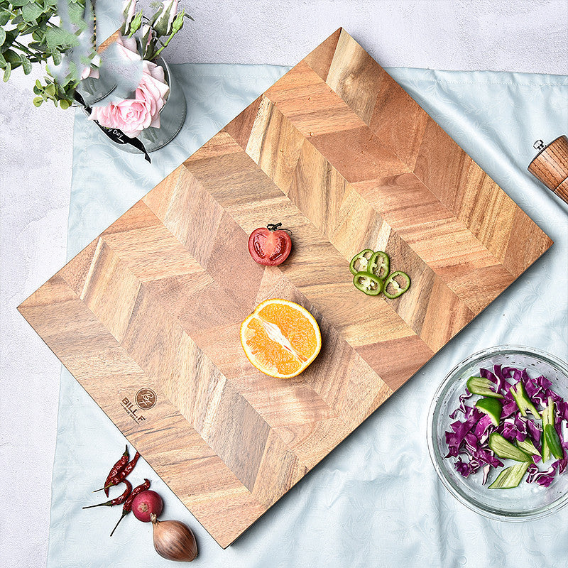 Nordic Style Large Acacia Wood Chopping Board - Perfect for Serving & Cutting