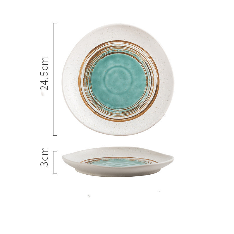 Irregular Shaped Ceramic Plates - Handcrafted Artisanal Dishes for a Unique Dining Experience